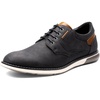 Bruno Marc Men’s Dress Oxfords Casual Derby Sneakers | Breathable Perforated Synthetic Leather, Cushioned Insole, Shock-absorbent Outfit, Fit Boardrooms Bars Daily Wear & Events(Black-waxy)