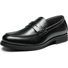 Bruno Marc Men’s Dress Slip-on Penny Loafers Formal Shoes | Comfort Classic Business Office Meeting Wedding Daily(Black)