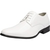 Bruno Marc Men’s Faux Patent Leather Tuxedo Dress Oxford | Soft Lining, Cushioned Insole, Non-slip Outfit, Ideal for Weddings, Formal Events, Pair with any Formal Wear(White)