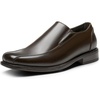 Bruno Marc Men’s Slip on Dress Loafers Shoes | Formal Business Classic Square Toe Office Meeting Wedding Church Daily(Dark Brown)