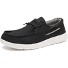 Bruno Marc Men’s Slip-on Loafers Casual Boat Shoes | Comfortable Lightweight Breathable Soft Flexible Daily Office Travel Journey(Black)