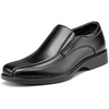 Bruno Marc Men’s Square Toe Dress Loafers Shoes | Classic Formal Slip Ons Wide Fit Business Formal Office Wedding Church Daily(5-black)