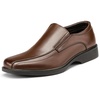 Bruno Marc Men’s Square Toe Dress Loafers Shoes | Classic Formal Slip Ons Wide Fit Business Formal Office Wedding Church Daily(5-dark Brown)