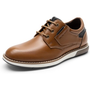 Bruno Marc Boy’s Casual Dress Oxford Sneaker | Vegan Leather Upper Breathable Lattice Slip-Resistant Outfit For Daily Wear Award Ceremonies Formal Gatherings(Brown)