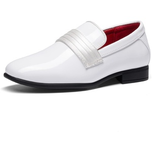 Bruno Marc Boy’s Dress Shoes Tuxedo Loafers | Comfortable Kids Slip on Formal Wedding Party Graduation Church School Daily(White)