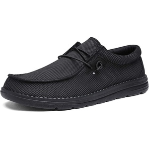 Bruno Marc Men’s Casual Slip-on Loafers Shoes | Comfortable Lightweight Breathable Stretch Soft Flexible Daily Office Travel Journey(Black)