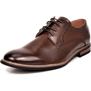 Bruno Marc Men’s Dress Classic Comfort Oxfords Shoes | Soft Synthetic Leather Upper, Comfy Insole, Durable Outsole For Work, Weddings, Formal Occasions(Dark Brown)