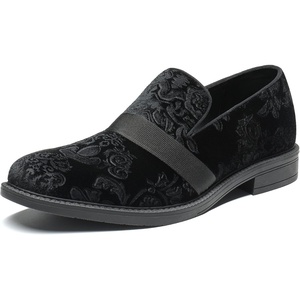 Bruno Marc Men’s Dress Tuxedo Shoes Slip-on Loafers | Patent Leather Velvet Wedding Prom Party Banquet Daily Formal Office(Black)