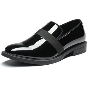 Bruno Marc Men’s Dress Tuxedo Shoes Slip-on Loafers | Patent Leather Velvet Wedding Prom Party Banquet Daily Formal Office(Bright Black)
