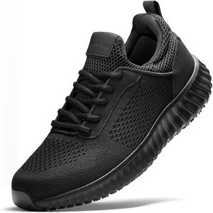 Bruno Marc Men’s Non Slip Work Shoes | Walking Slip Resistance Food Service Chef Kitchen Restaurant Sneakers Comfortable Lightweight(Black)