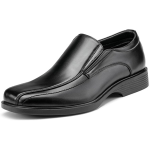 Bruno Marc Men’s Square Toe Dress Loafers Shoes | Classic Formal Slip Ons Wide Fit Business Formal Office Wedding Church Daily(5-black)