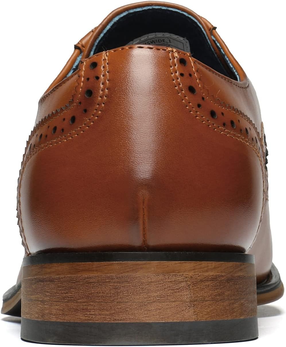 image:imageBruno Marc Mens CapToe Formal Dress Shoes Brogue Dress Padded Comfort NonSlip Stable Sole RegularWide Fit Ideal for Offices Weddings Parties amp Daily WearBrownwingtip