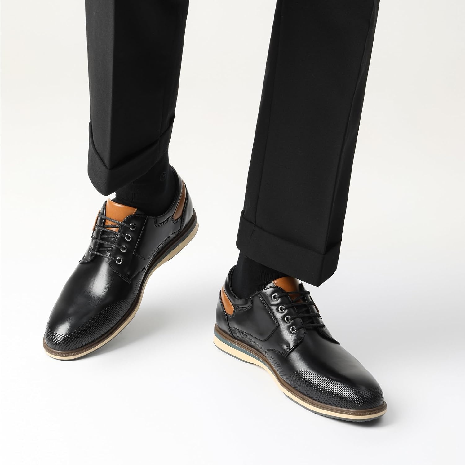 image:imageBruno Marc Mens Casual Dress Business Formal Oxford wearresistant nonslip sole great for office business casual work and daily occasions8Black