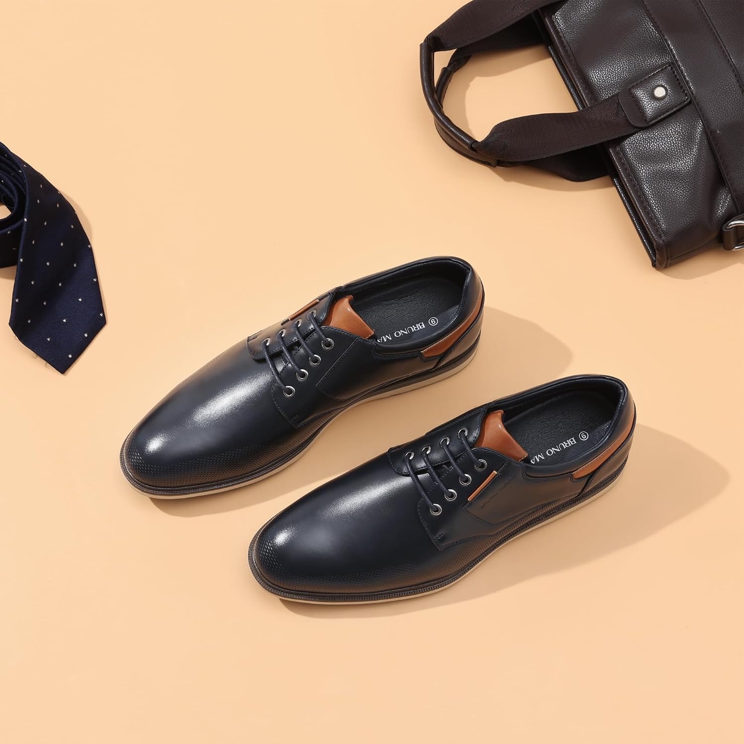 image:imageBruno Marc Mens Casual Dress Business Formal Oxford wearresistant nonslip sole great for office business casual work and daily occasions8Navy