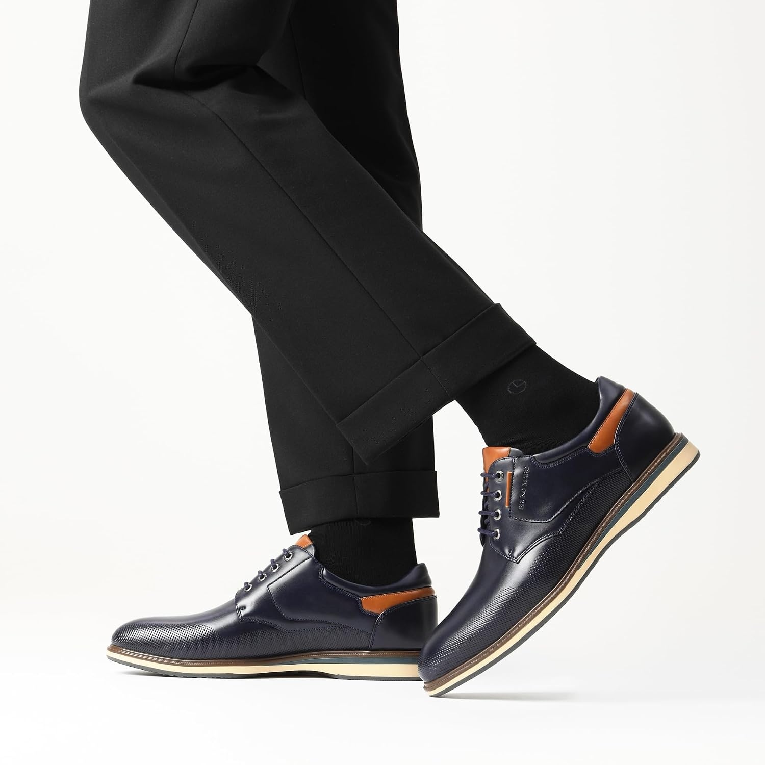 image:imageBruno Marc Mens Casual Dress Business Formal Oxford wearresistant nonslip sole great for office business casual work and daily occasions8Navy