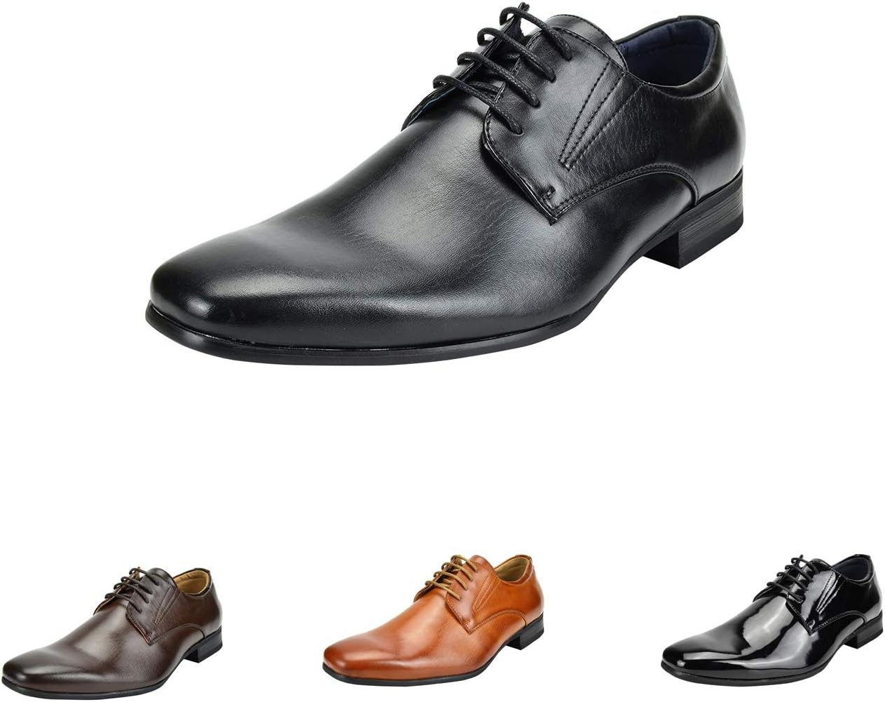 image:imageBruno Marc Mens Classic Modern Formal Oxfords Lace Up Leather Lined Dress ShoesBlack