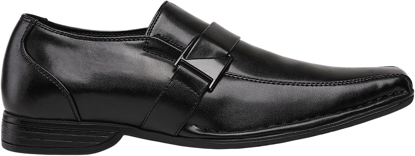 image:imageBruno Marc Mens Classic Slipon Dress Loafers Shoes Classic Square Toe Formal Business Office Wedding Party Church Prom Graduation03black