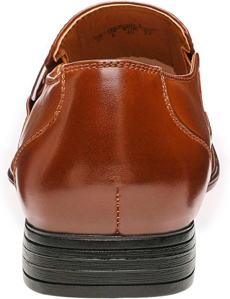 image:imageBruno Marc Mens Classic Slipon Dress Loafers Shoes Classic Square Toe Formal Business Office Wedding Party Church Prom GraduationBrown