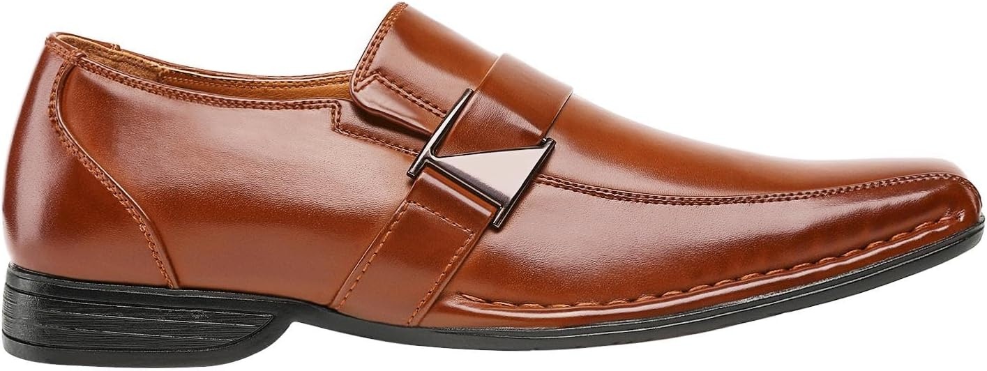 image:imageBruno Marc Mens Classic Slipon Dress Loafers Shoes Classic Square Toe Formal Business Office Wedding Party Church Prom GraduationBrown