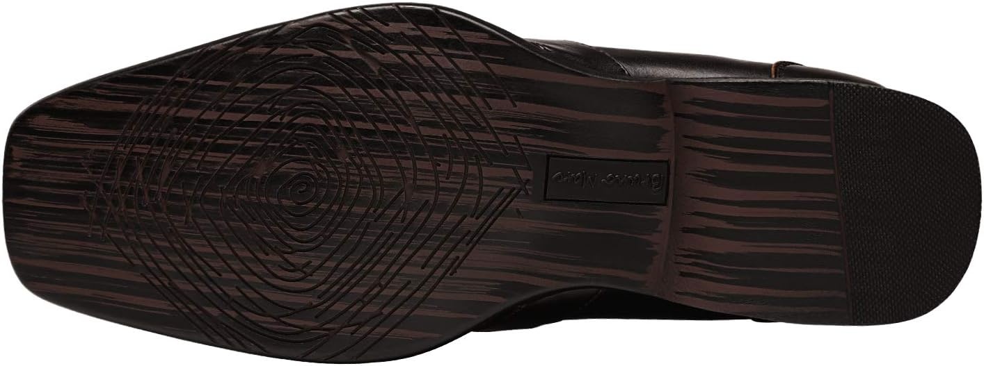 image:imageBruno Marc Mens Classic Slipon Dress Loafers Shoes Classic Square Toe Formal Business Office Wedding Party Church Prom GraduationDark Brown