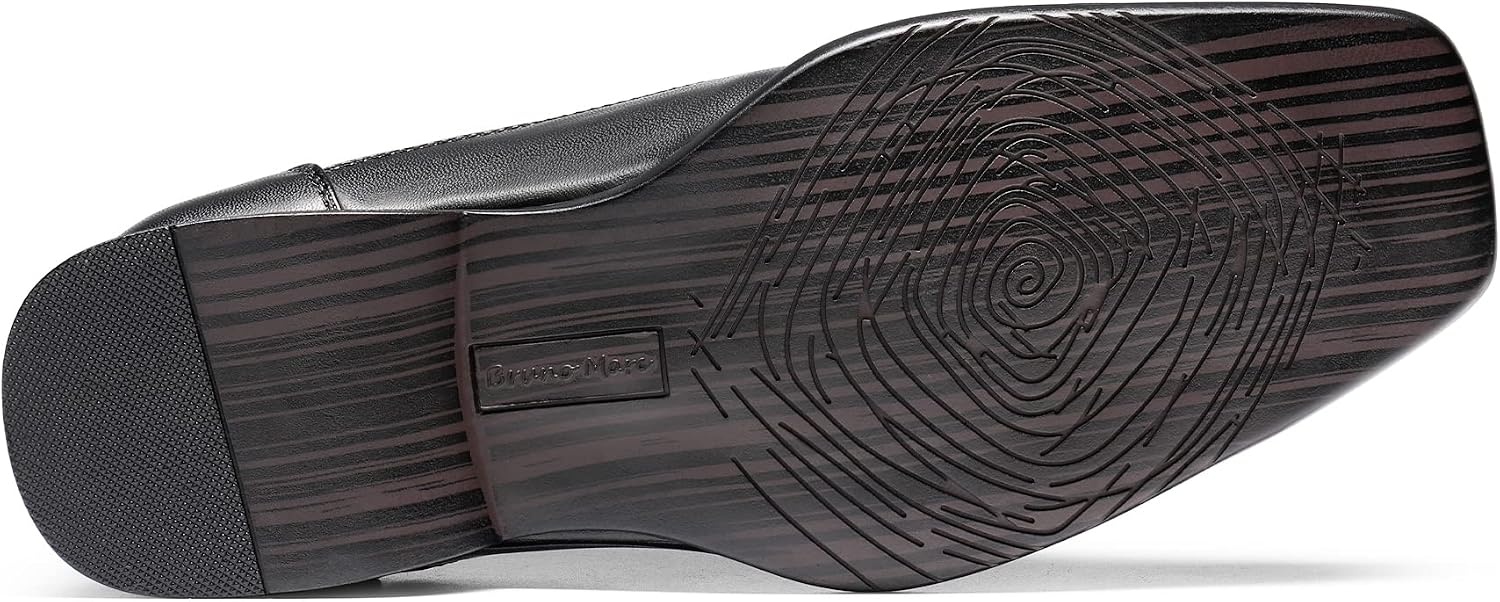 image:imageBruno Marc Mens Classic SquareToe Slipon Loafers Comfort Classic Square Toe Business Daily Office Wedding Party Church Prom GraduationBlack