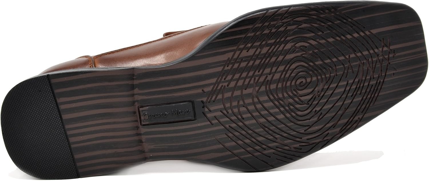 image:imageBruno Marc Mens Classic SquareToe Slipon Loafers Comfort Classic Square Toe Business Daily Office Wedding Party Church Prom GraduationBrown