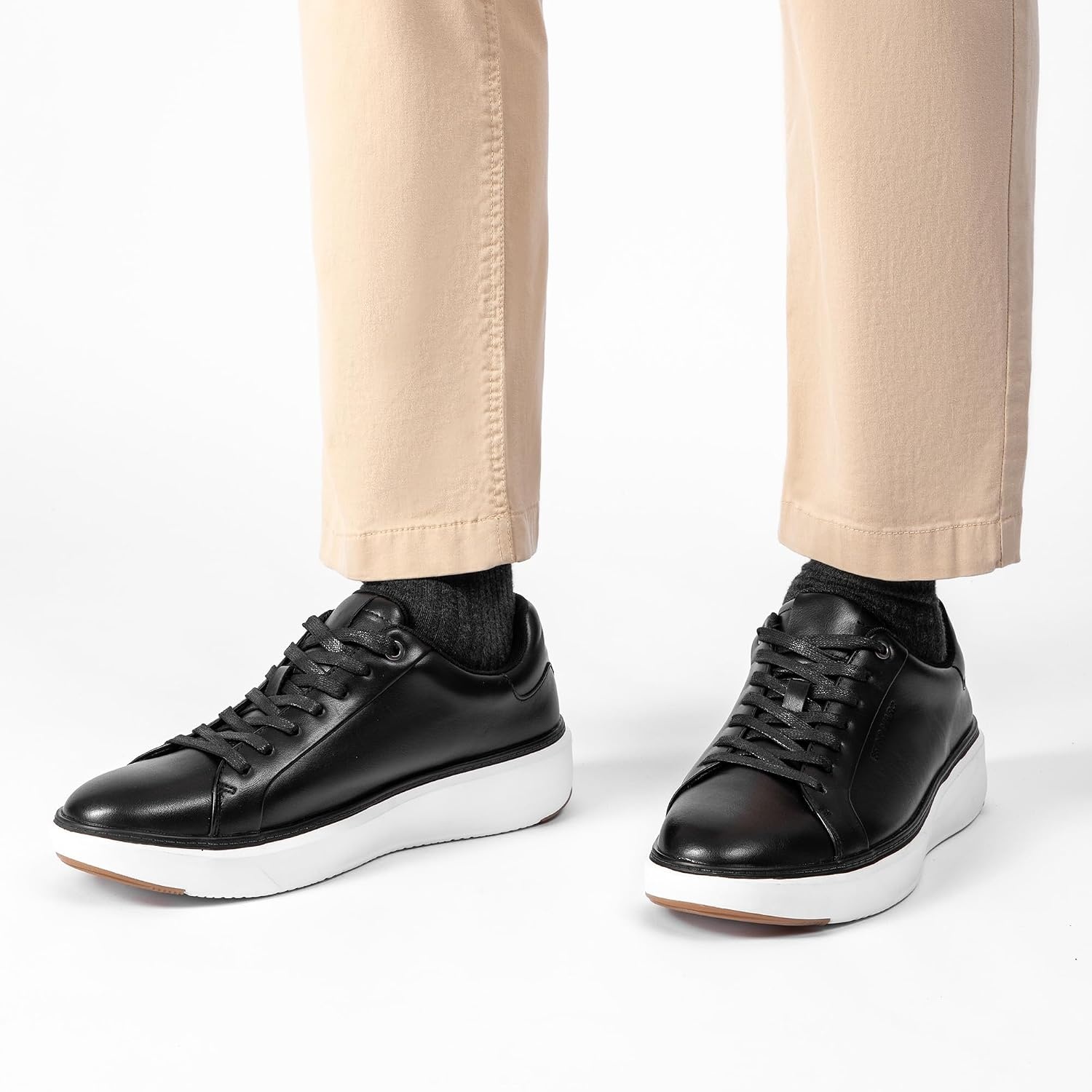 image:imageBruno Marc Mens Dress Fashion Sneakers Shoes Allday Comfort Lightweight Minimalist Thick Sole Platform Walking Shoes for Business Casual amp Everyday WearBlack