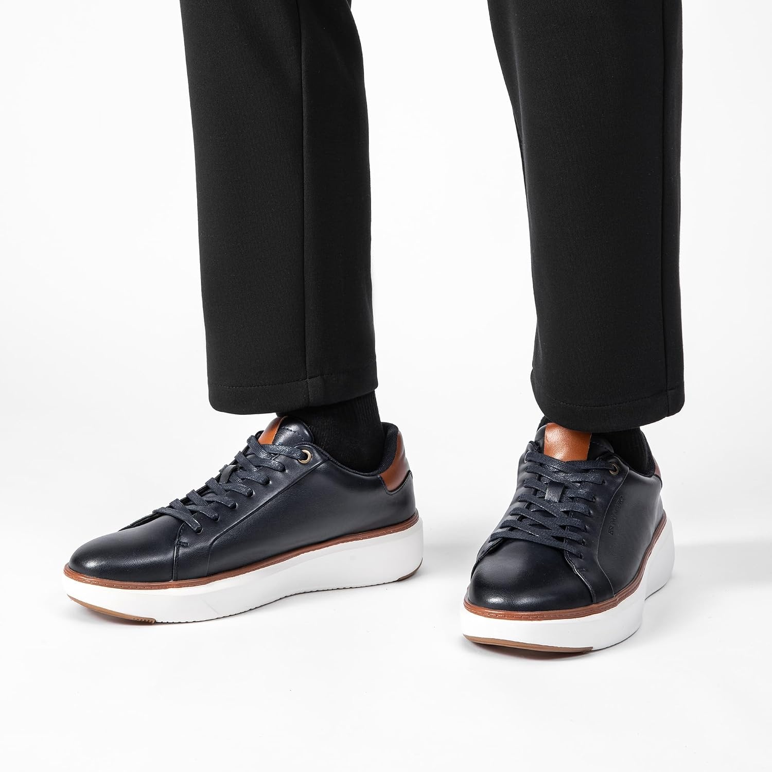 image:imageBruno Marc Mens Dress Fashion Sneakers Shoes Allday Comfort Lightweight Minimalist Thick Sole Platform Walking Shoes for Business Casual amp Everyday WearNavy