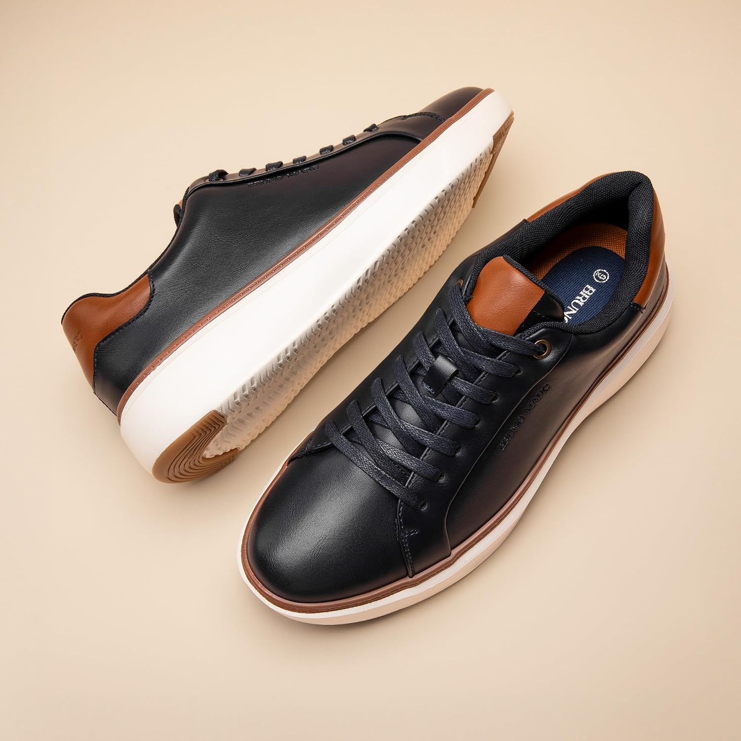 image:imageBruno Marc Mens Dress Fashion Sneakers Shoes Allday Comfort Lightweight Minimalist Thick Sole Platform Walking Shoes for Business Casual amp Everyday WearNavy