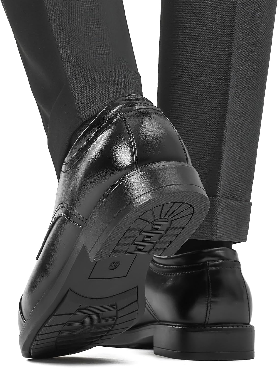 image:imageBruno Marc Mens Dress Oxford Classic Cap Toe Shoes Classic Cap Toe Oxfords LaceUp for Weddings Office Daily Commutes Nights Out AllDay ComfortBlack