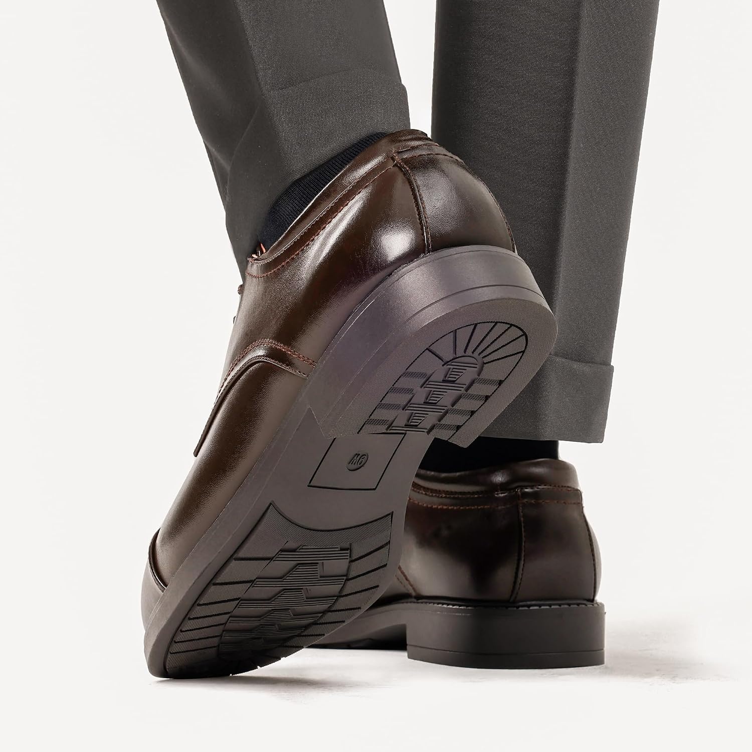 image:imageBruno Marc Mens Dress Oxford Classic Cap Toe Shoes Classic Cap Toe Oxfords LaceUp for Weddings Office Daily Commutes Nights Out AllDay ComfortDark Brown