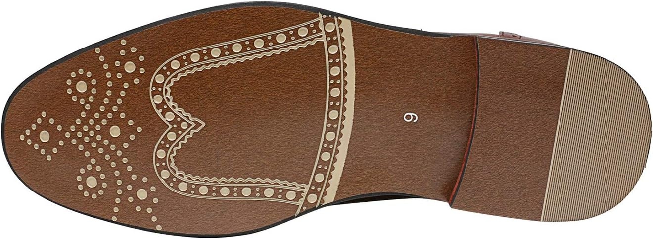 image:imageBruno Marc Mens Dress Shoes Smooth PU UpperBreathable LiningSweatWicking Latex Insole for Office amp Daily OccasionsWingtip Brown