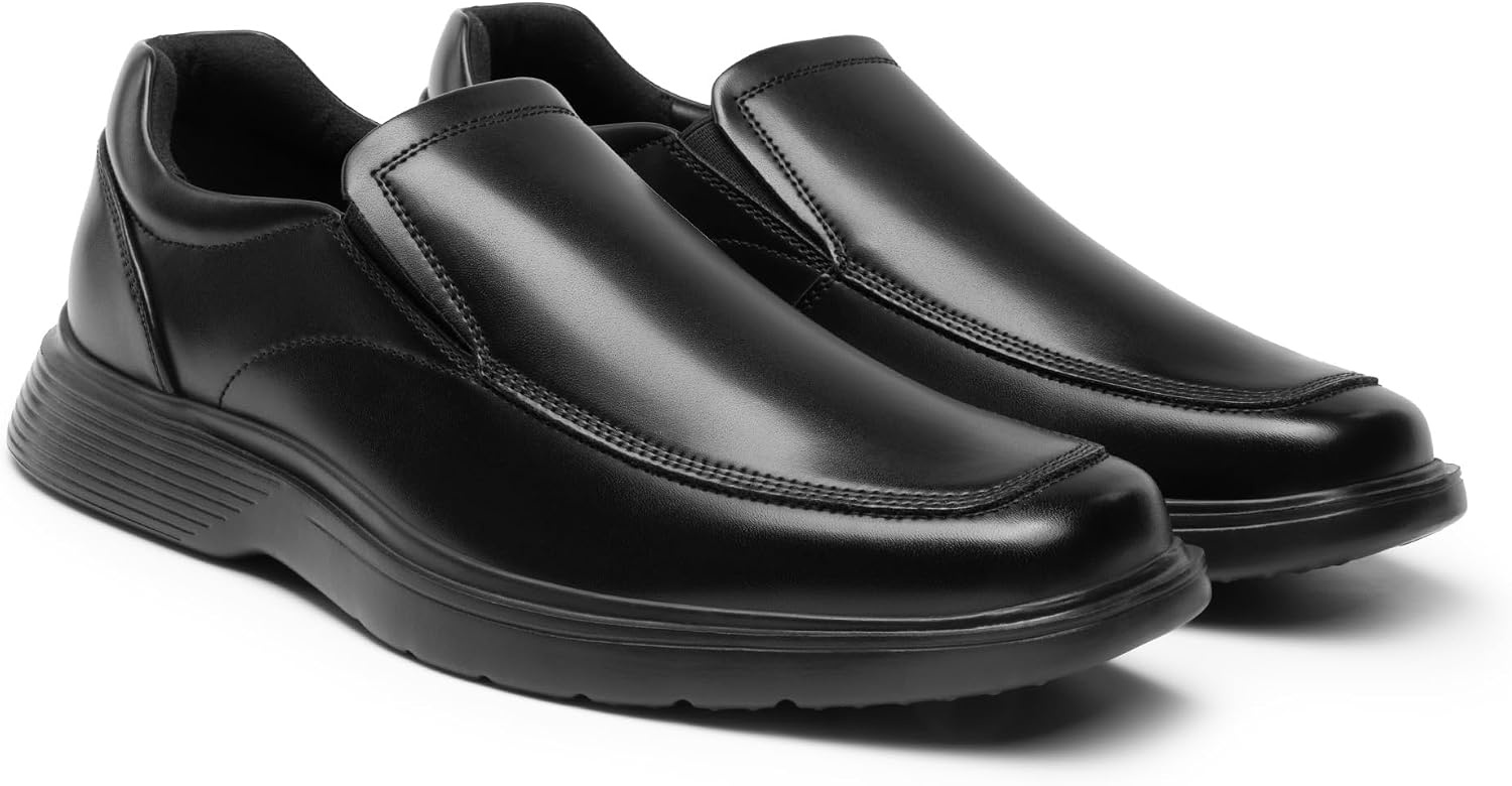 image:imageBruno Marc Mens Dress Shoes Slip on Formal Loafers Ultra Lightweight Comfortable Shockabsorbing Classic Business Wedding Church Office Prom DailyBlack