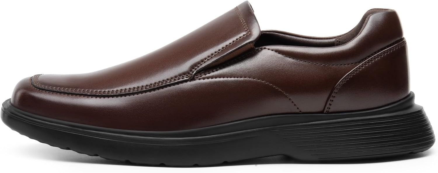 image:imageBruno Marc Mens Dress Shoes Slip on Formal Loafers Ultra Lightweight Comfortable Shockabsorbing Classic Business Wedding Church Office Prom DailyDark Brown