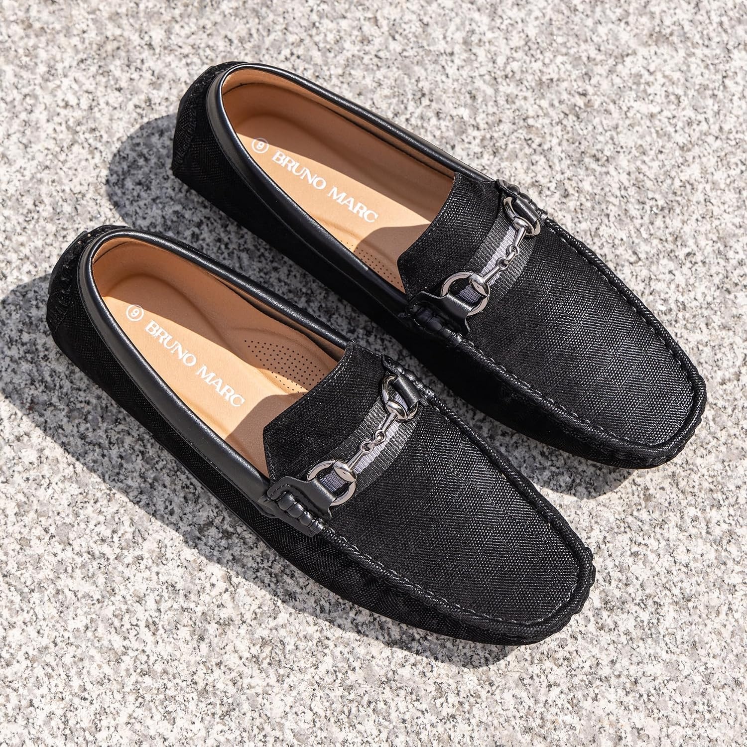 image:imageBruno Marc Mens Driving Loafers Casual Slipon Shoes Lightweight Moccasins Daily Business Wedding Office Travel3Black