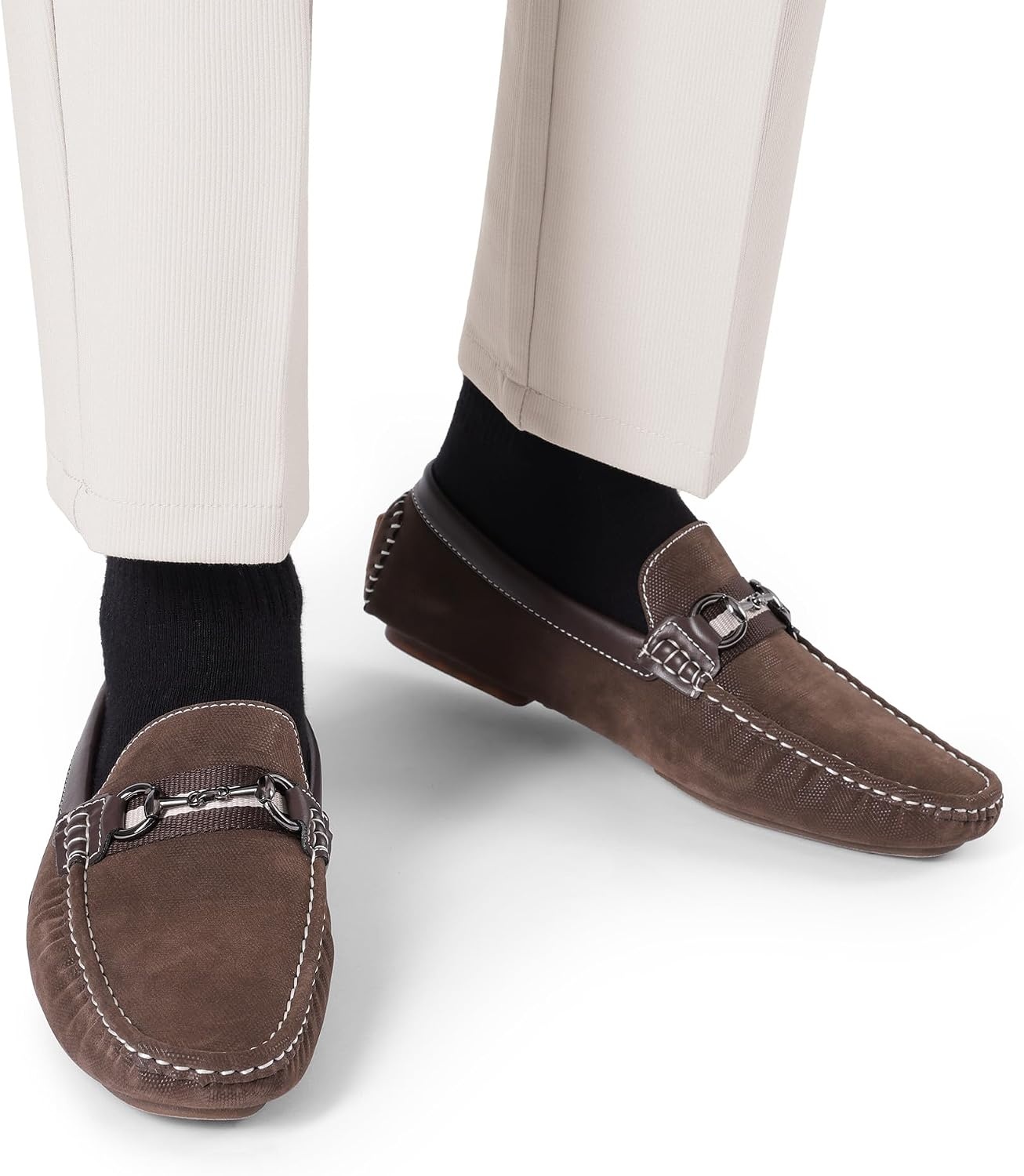 image:imageBruno Marc Mens Driving Loafers Casual Slipon Shoes Lightweight Moccasins Daily Business Wedding Office Travel3Brown