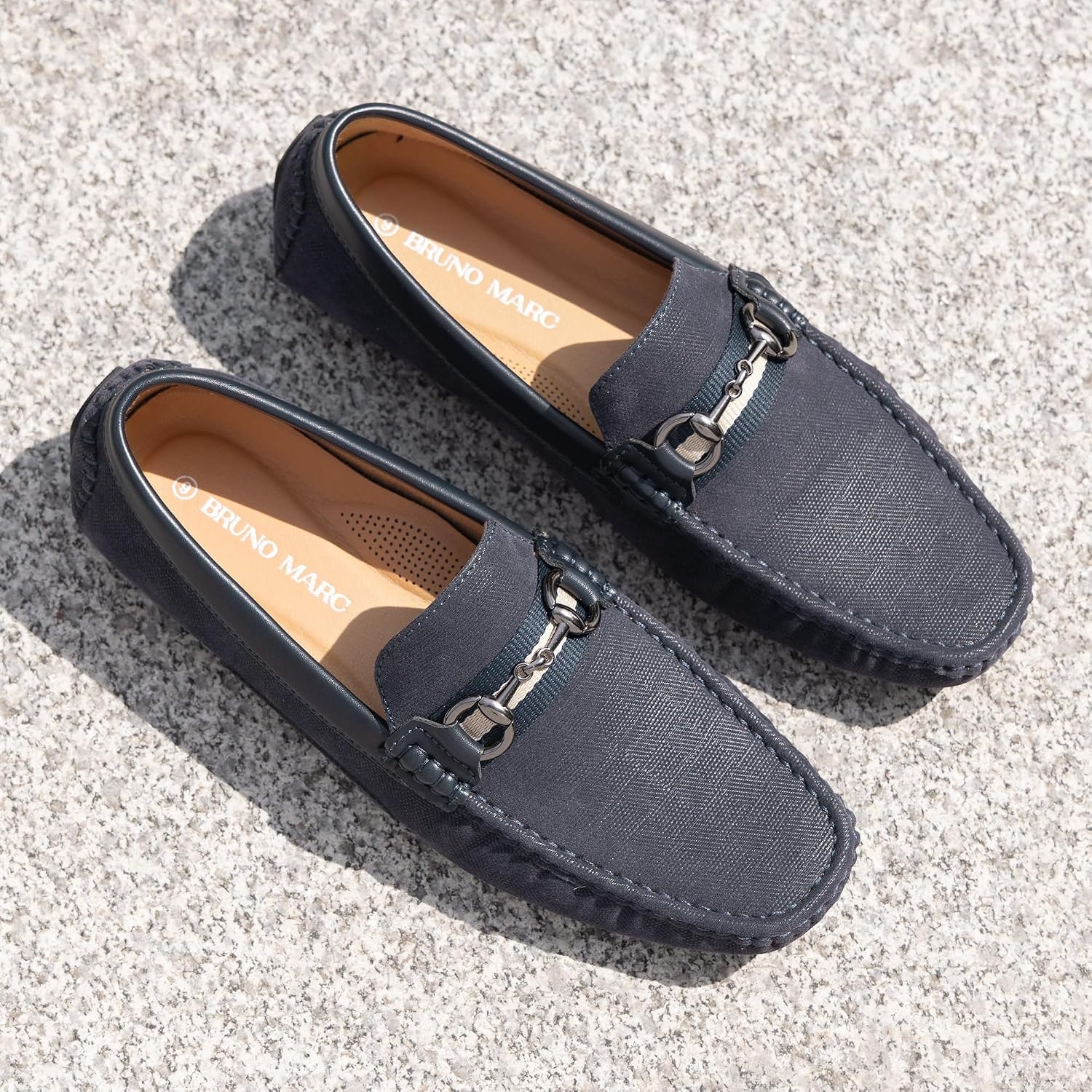 image:imageBruno Marc Mens Driving Loafers Casual Slipon Shoes Lightweight Moccasins Daily Business Wedding Office Travel3Navy