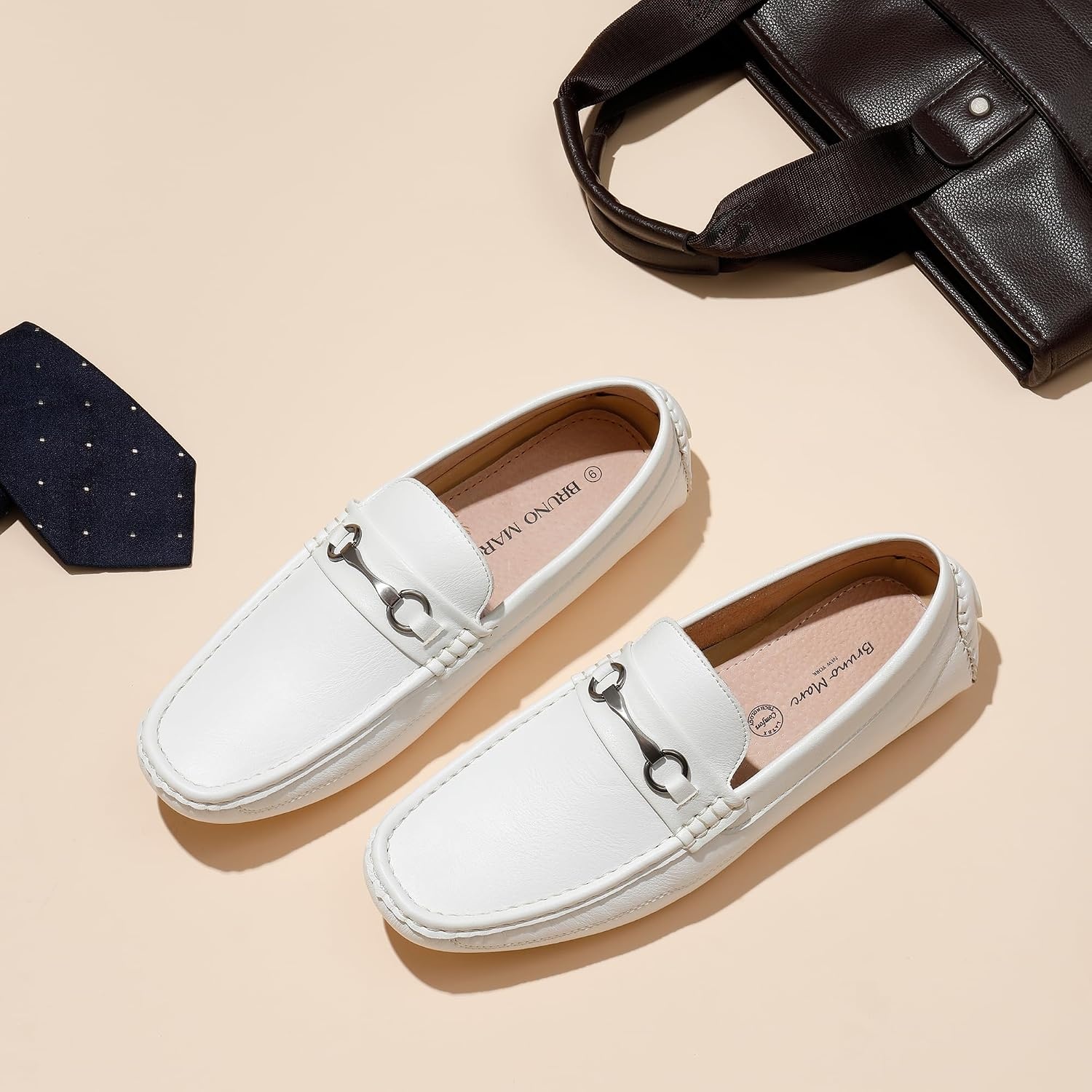image:imageBruno Marc Mens Driving Moccasins Penny Loafers Slip on Loafer ShoesWhite