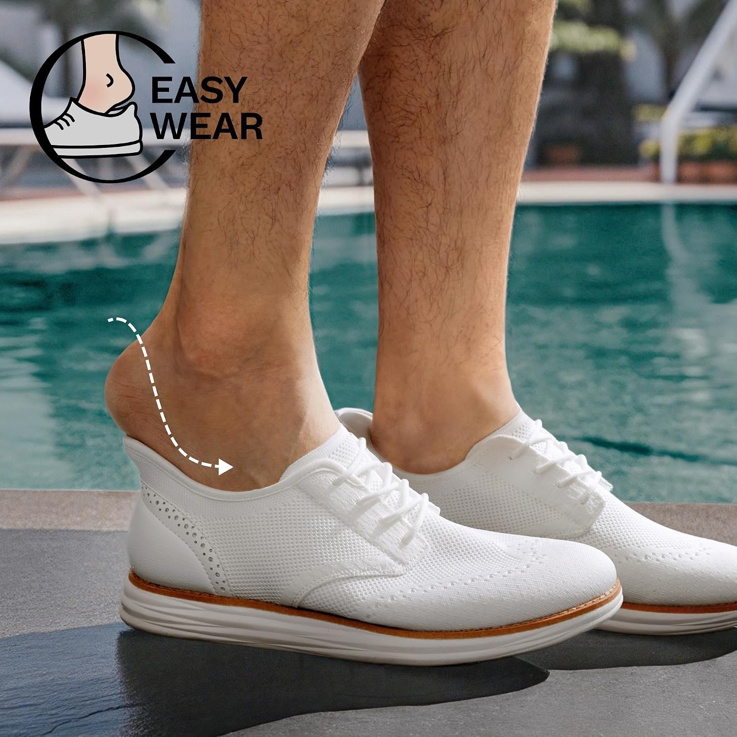 image:imageBruno Marc Mens KnitFlex Craft Mesh Oxfords Sneakers Breathable Woven Knit Upper WearResistant Rubber Sole Thick EVA Insole Chunky Sole for Office amp Casual Daily WearWhitehands Free