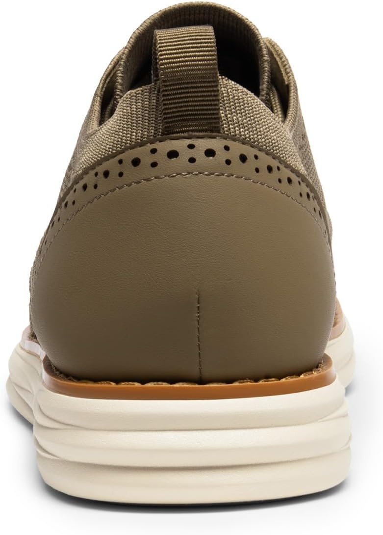 image:imageBruno Marc Mens KnitFlex Craft Mesh Oxfords Sneakers Breathable Woven Knit Upper WearResistant Rubber Sole Thick EVA Insole Chunky Sole for Office amp Casual Daily Wear6khaki
