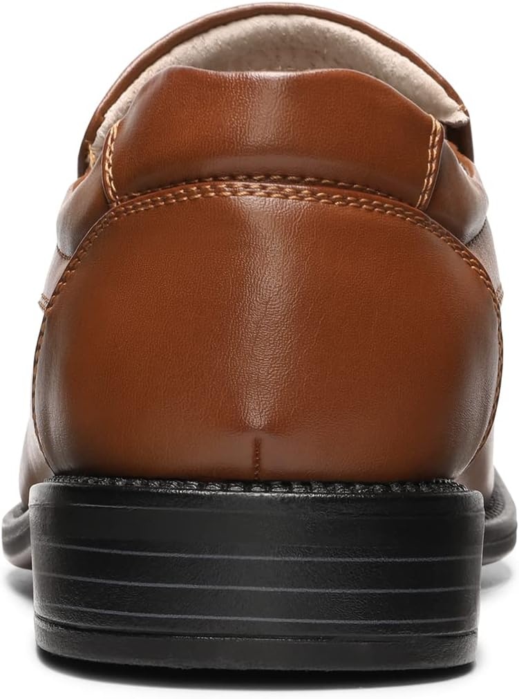 image:imageBruno Marc Mens Slip on Dress Loafers Shoes Square Toe for Formal Office Footwear Daily Casual WeekendBrown