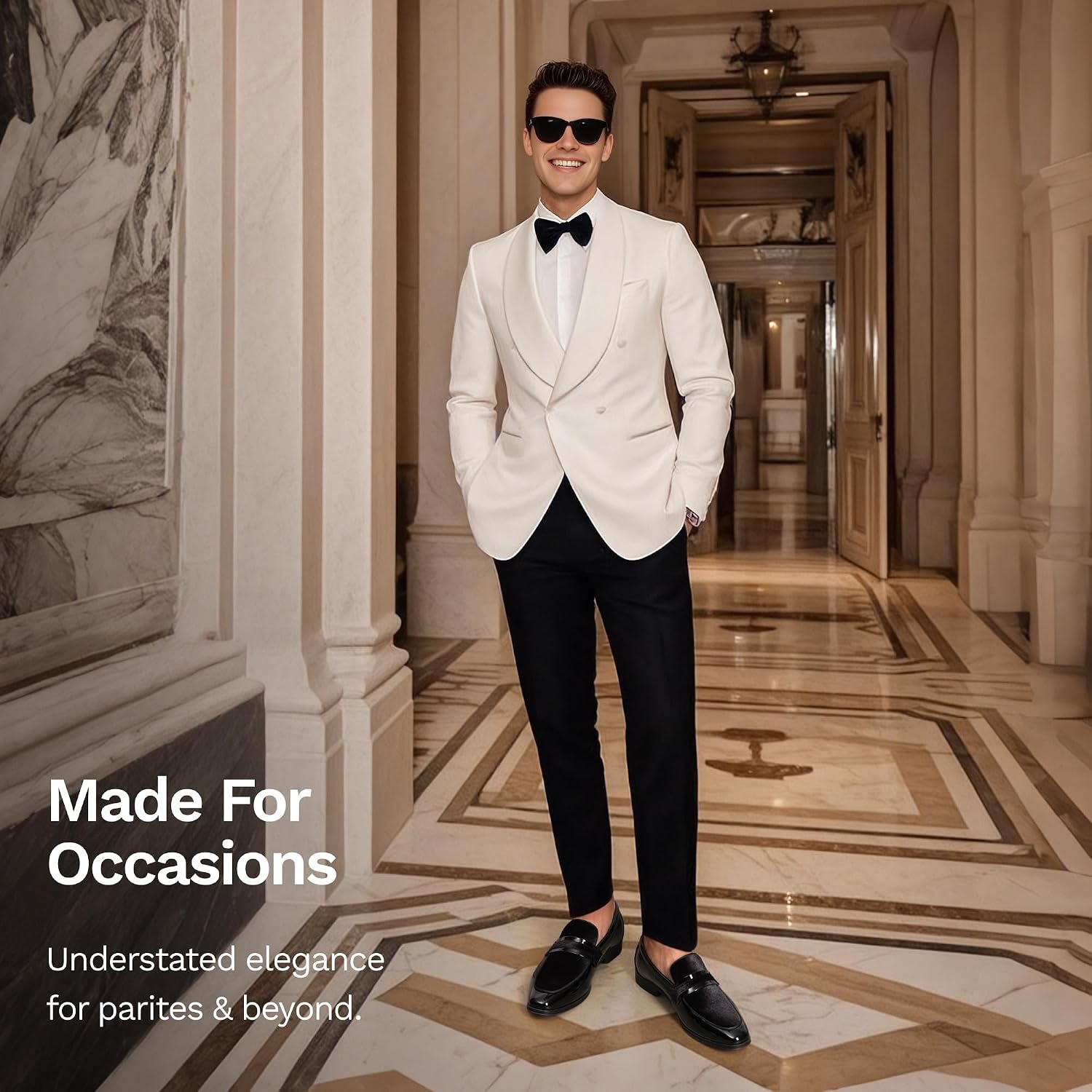image:imageBruno Marc Mens Tuxedo Loafers Slipon Dress Shoes Shiny Patent Velvet Wedding Party Prom Banquet Graduation Suit Formal OfficeBlack