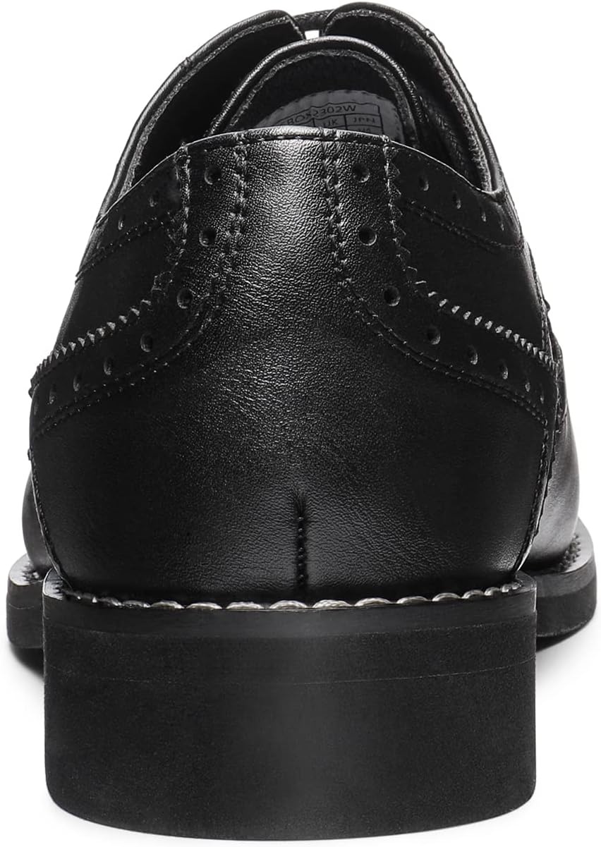 image:imageBruno Marc Womens Formal Wingtip Brogue Oxfords Business Formal Wingtip Brogue Oxfords PU Upper 5mm Latex Insole EVA Sole for Work Meetings Commutes Daily WearBlack