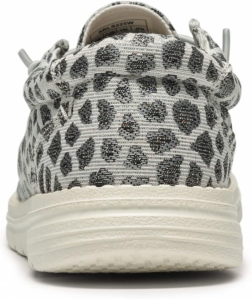 image:imageBruno Marc Womens Slipon Loafers Casual Shoes Ultra Lightweight Breathable Elastic Lace Moccasins Footwear Daily Office Walking Travel JourneyBlack Leopard Print