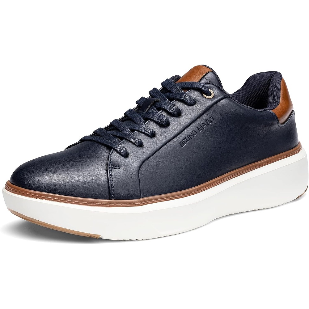 image:imageBruno Marc Mens Dress Fashion Sneakers Shoes Allday Comfort Lightweight Minimalist Thick Sole Platform Walking Shoes for Business Casual amp Everyday WearNavy