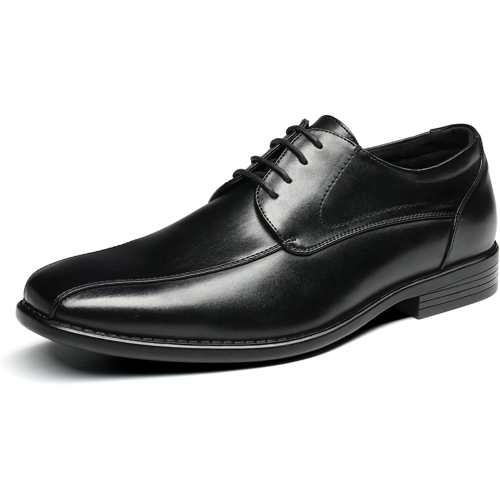 image:imageBruno Marc Mens Dress Formal Classic Laceup Oxfords  Breathable Leather Lining Cushioned Insole Antislip Outsole Ideal for Wedding Business Work amp Formal OccasionsBlack
