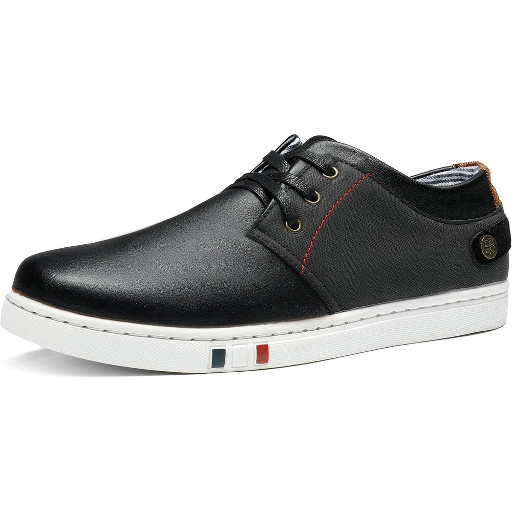 image:imageBruno Marc Mens Fashion Sneakers Bruno Marc Mens FashioFlexible Lightweight Fashion Business Tennis Laceup Nonslip Lowtop Office Simpledress n SneakersBlack