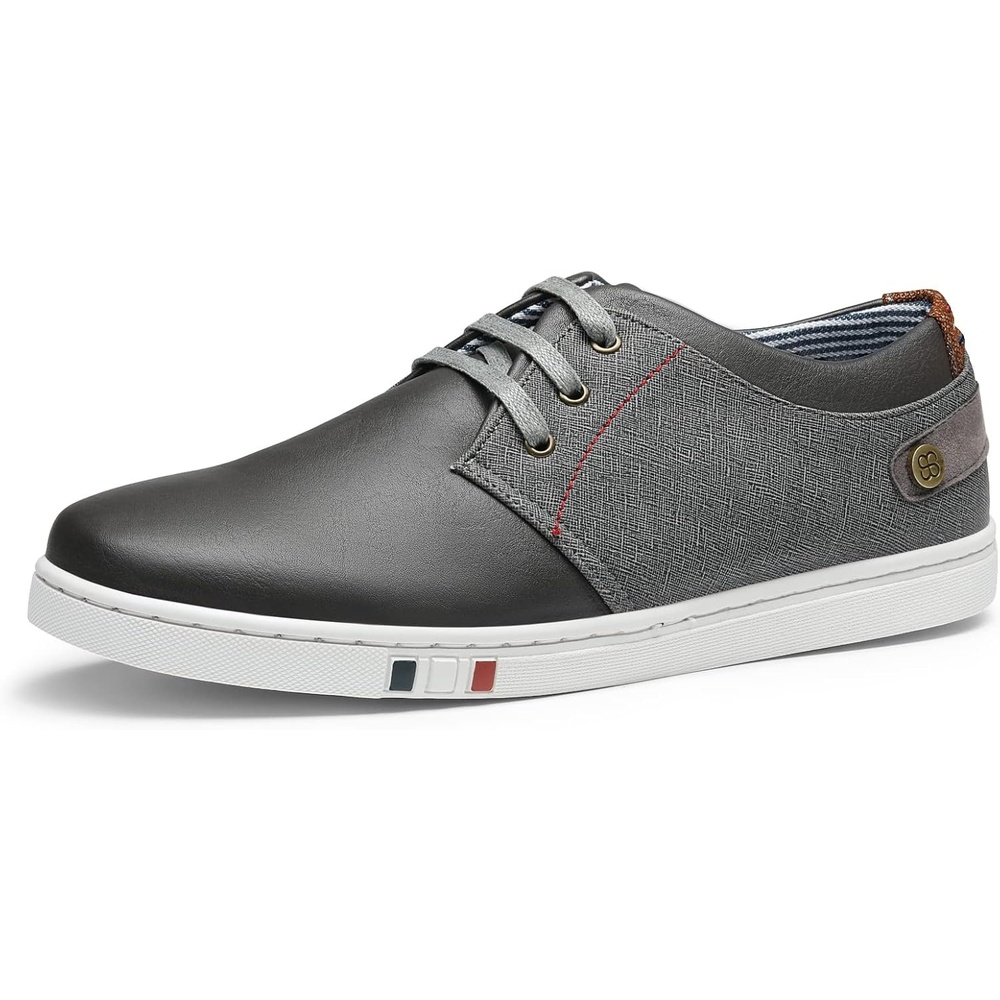 image:imageBruno Marc Mens Fashion Sneakers Bruno Marc Mens FashioFlexible Lightweight Fashion Business Tennis Laceup Nonslip Lowtop Office Simpledress n SneakersGrey
