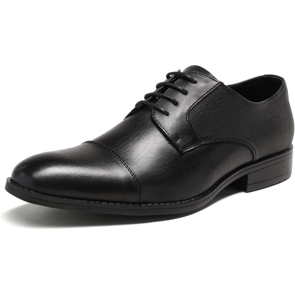 image:imageBruno Marc Mens Oxford Dress Shoes  Vegan Leather Oxfords Soft PU Insole Rubber Outsole for Business Weddings Formal Events Gift Box Packaging for GiftingBlack