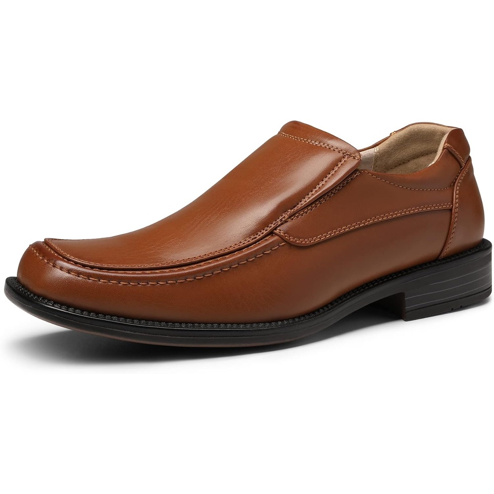 image:imageBruno Marc Mens Slip on Dress Loafers Shoes Square Toe for Formal Office Footwear Daily Casual WeekendBrown